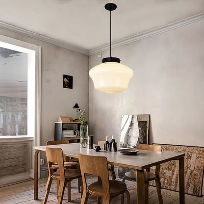 Vintage Retro Pendant Lamp with Glass Shade