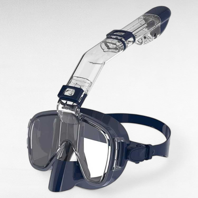 Compact Snorkel Mask with Clear Lens and Adjustable Band