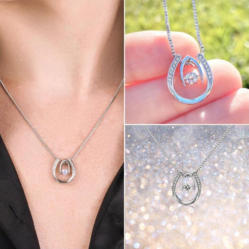 Lucky Horse Shoe Pendant Necklace