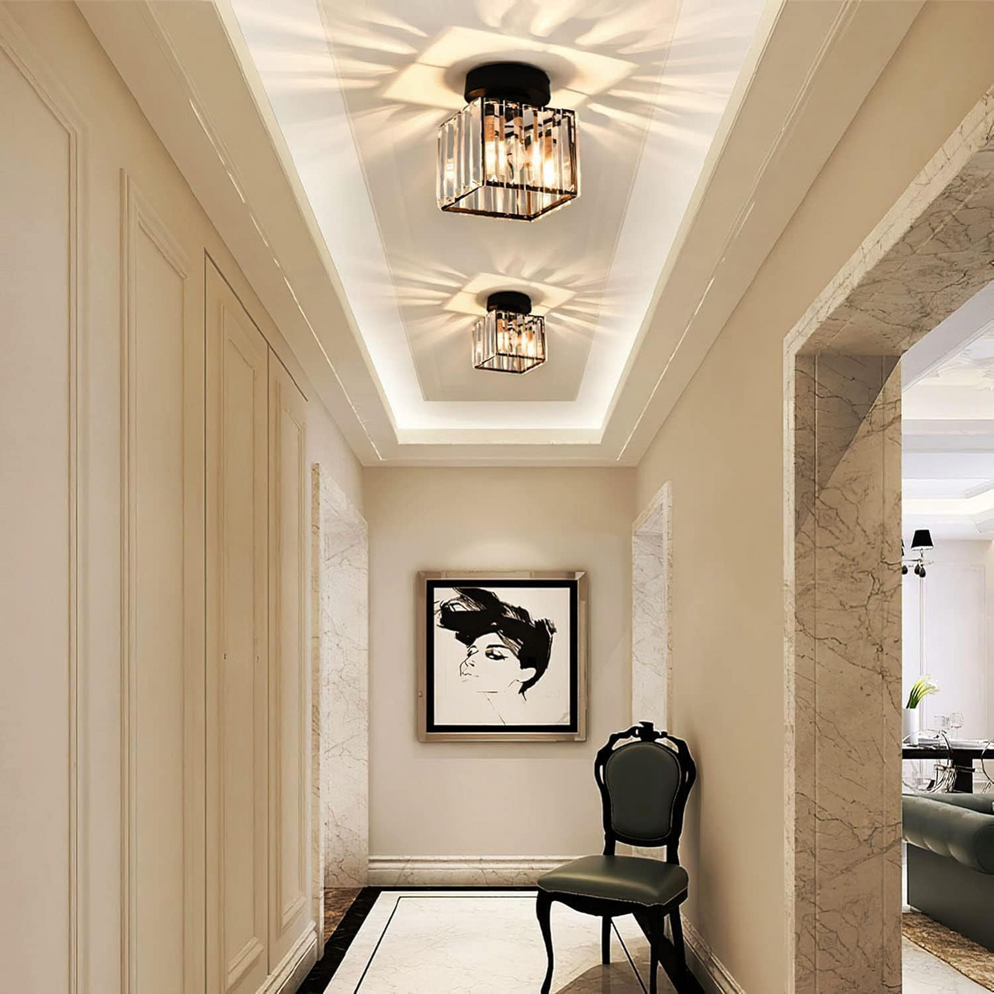 Luxurious Glass Pendant Ceiling Lamp for Home