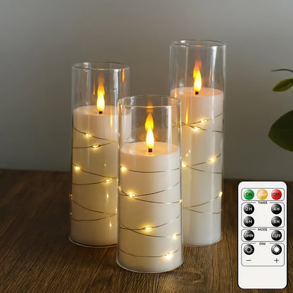 Warm Glow LED Candle Set with Remote
