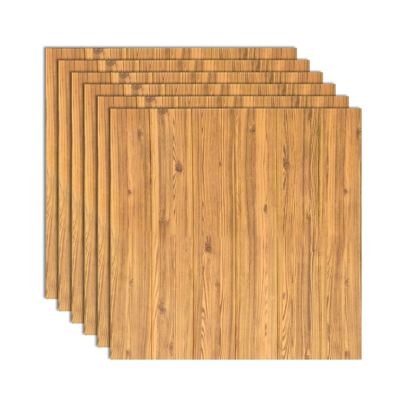 Decorative Metal Wall Panels Wood Grain Ceiling Tiles Set
