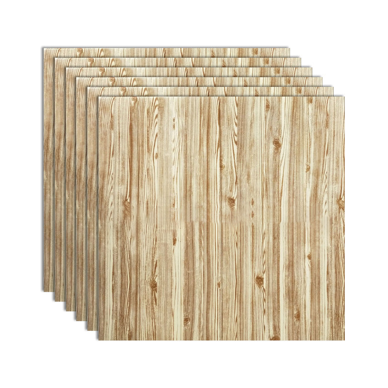Decorative Metal Wall Panels Wood Grain Ceiling Tiles Set