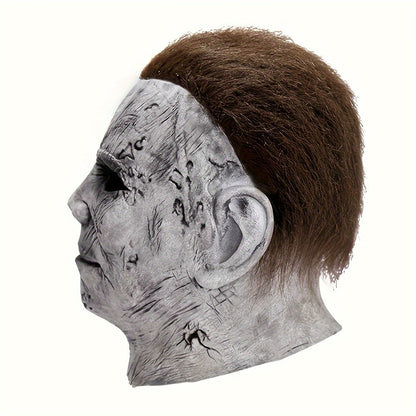 Scary Men's Horror Mask Full Head Latex Costume Accessory