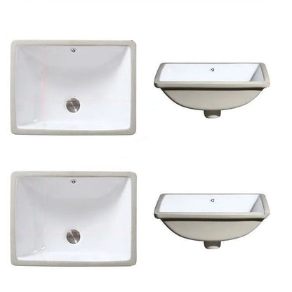 Stylish Undermount Oval Ceramic Sink with Pop-Up Drain