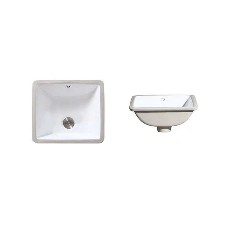 Stylish Undermount Oval Ceramic Sink with Pop-Up Drain