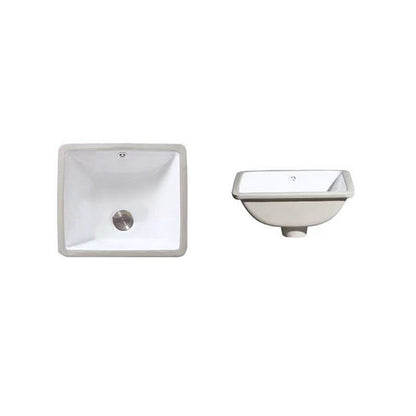 Stylish Undermount Oval Ceramic Sink with Pop-Up Drain