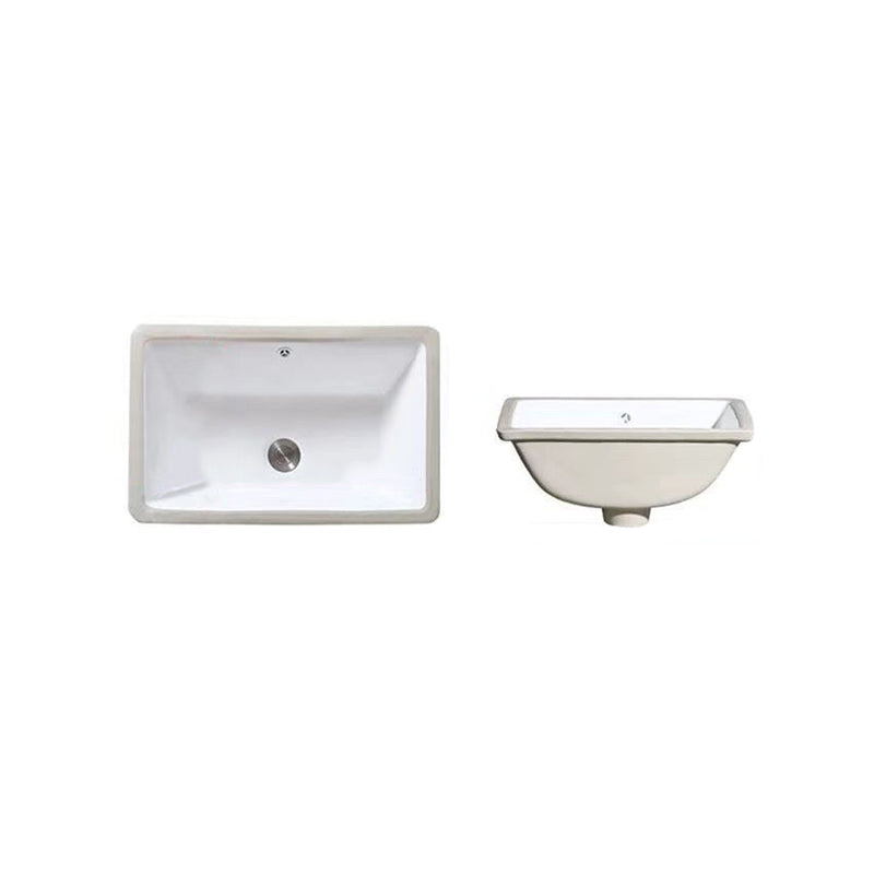 Stylish Undermount Oval Ceramic Sink with Pop-Up Drain