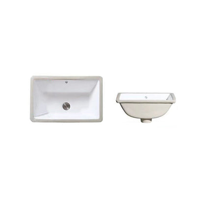 Stylish Undermount Oval Ceramic Sink with Pop-Up Drain