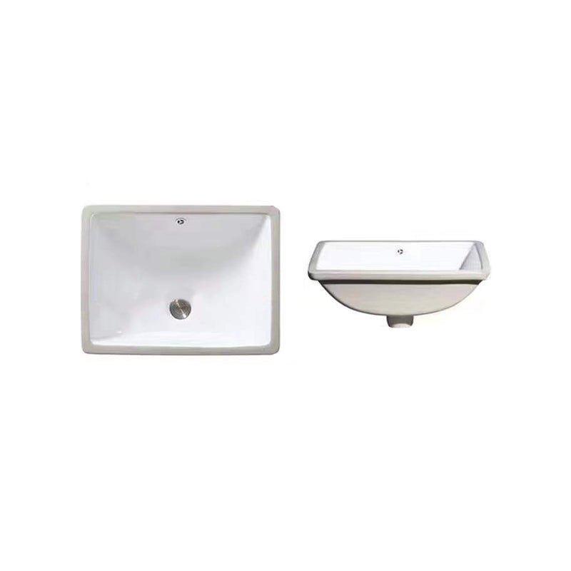 Stylish Undermount Oval Ceramic Sink with Pop-Up Drain