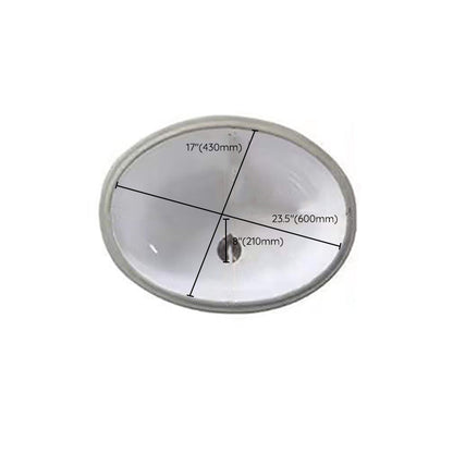Stylish Undermount Oval Ceramic Sink with Pop-Up Drain