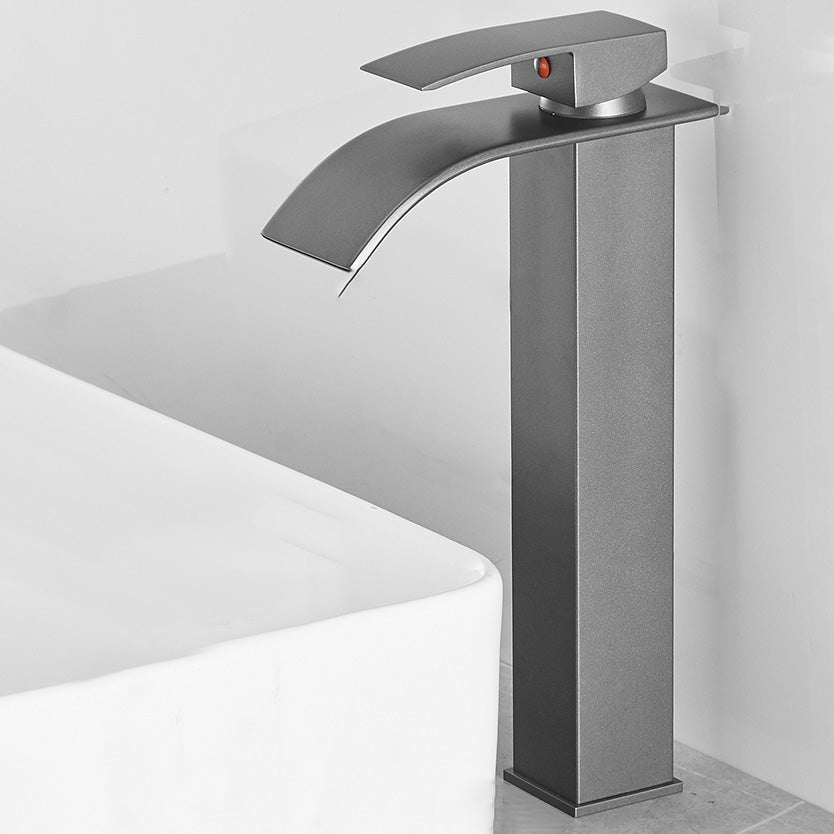 Luxury Bathroom Faucet Waterfall Spout Brass Handle Sink Mixer