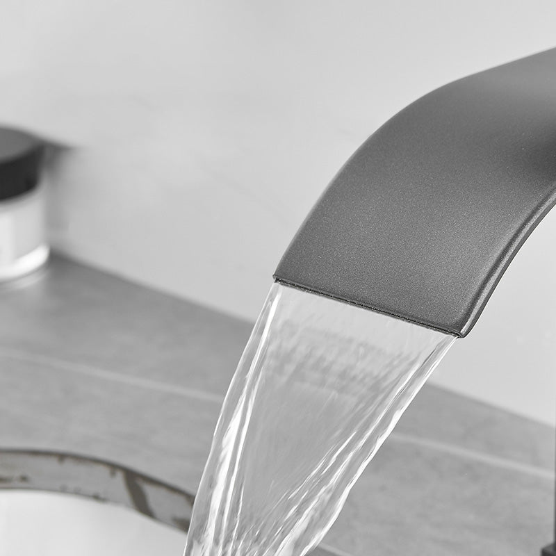 Luxury Bathroom Faucet Waterfall Spout Brass Handle Sink Mixer