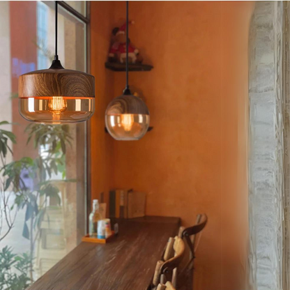 Modern Nordic Wood Pendant Light