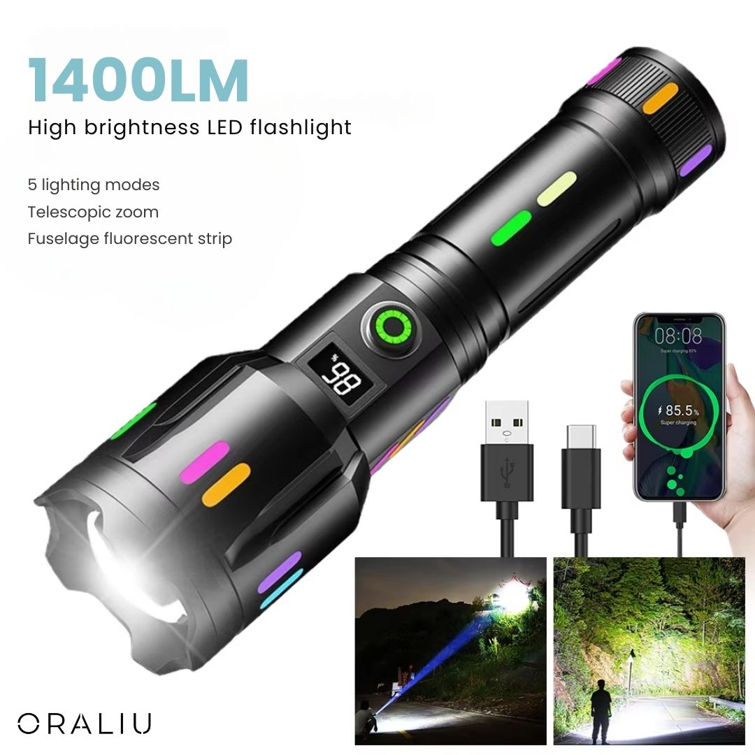 Powerful Rechargeable LED Torch 9000 Lumens