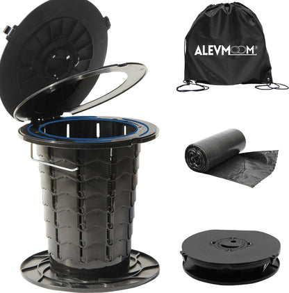 Compact Portable Camping Toilet with Adjustable Seat