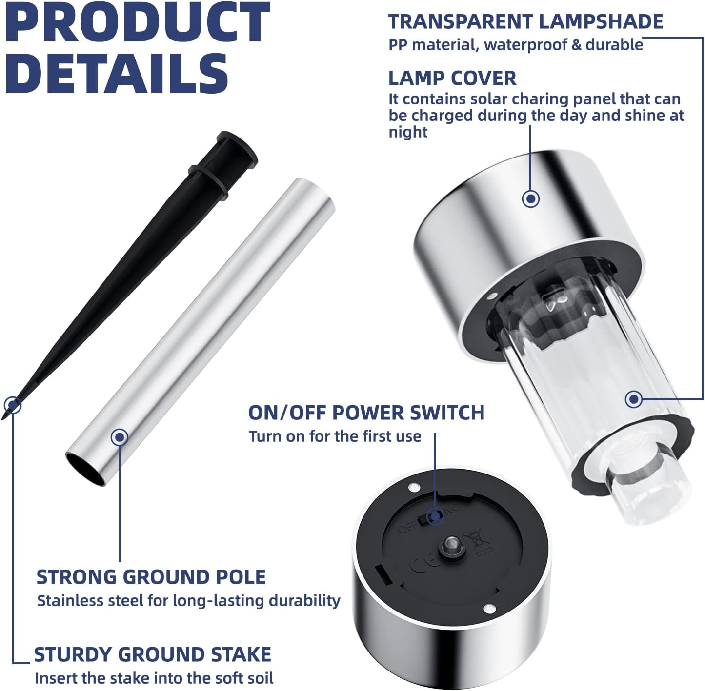 Bright Solar Powered Yard Lights
