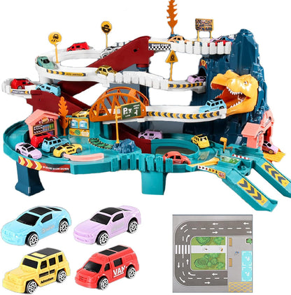 Fesara Dinosaur Adventure Play Set with Car - Fesara