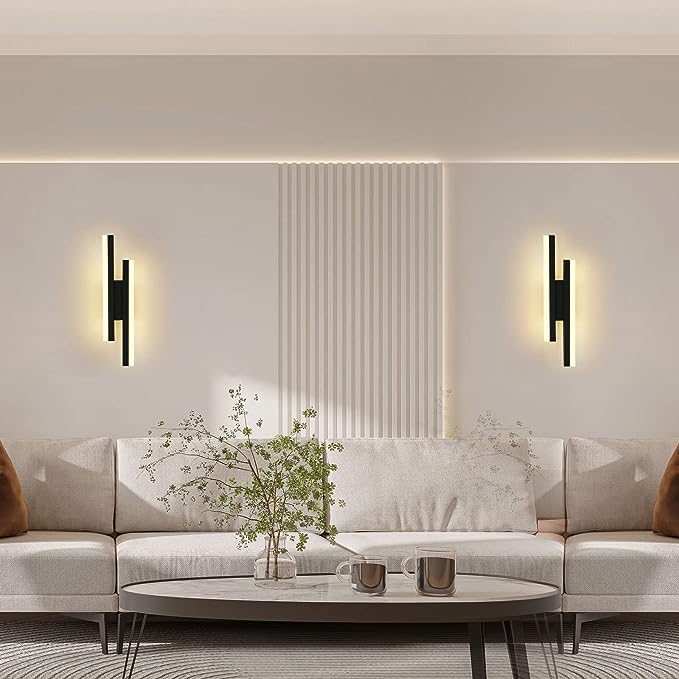 Slim LED Wall Light with Bright Vertical Stripes