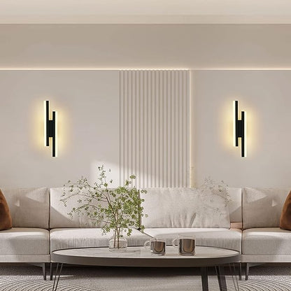 Slim LED Wall Light with Bright Vertical Stripes
