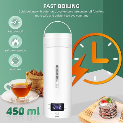 Compact Travel Electric Kettle with LCD Display