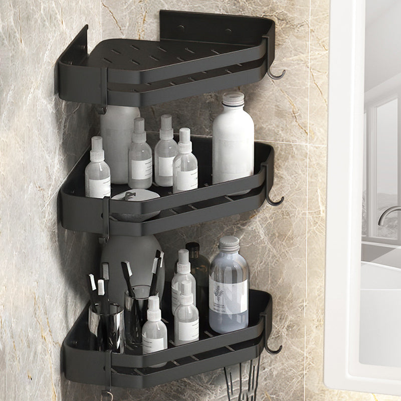 Contemporary 3-Piece Bathroom Accessories Stainless Steel Shelf