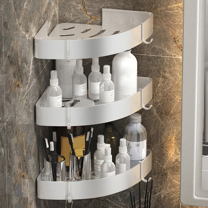 Contemporary 3-Piece Bathroom Accessories Stainless Steel Shelf