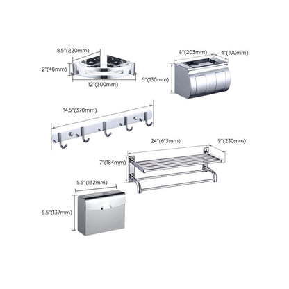 Modern Silver Bath Accessories Set or IndividualPieces