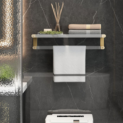 Luxury Gold Bathroom Shelf Towel Holder Accessory Set