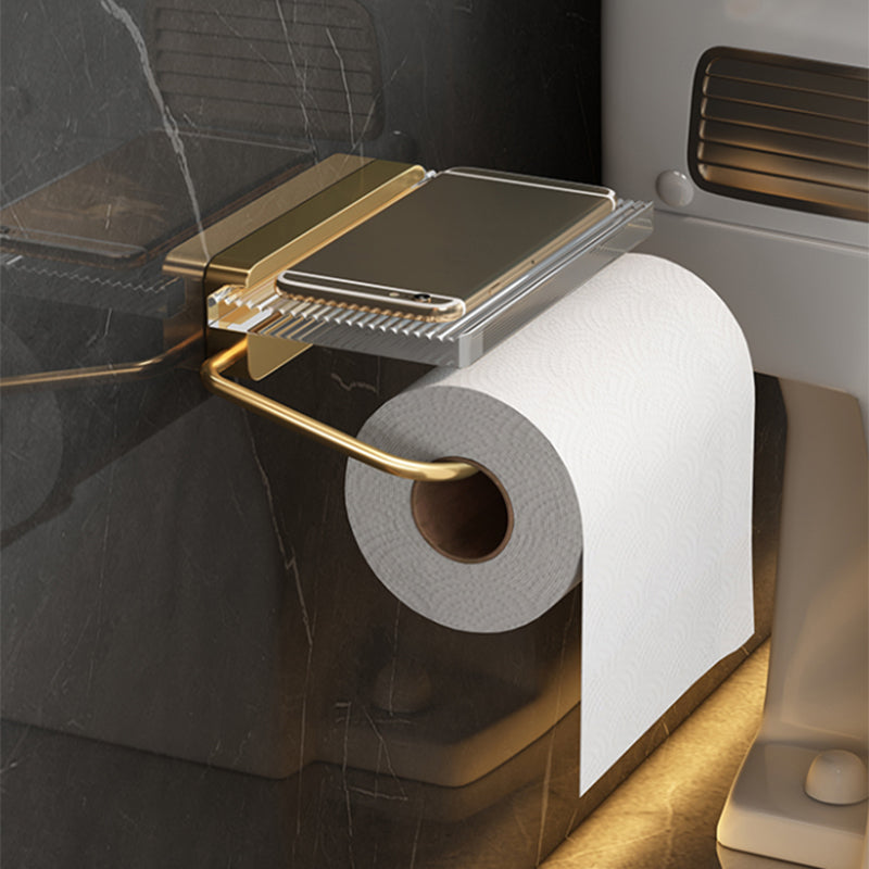Luxury Gold Bathroom Shelf Towel Holder Accessory Set - Fesara