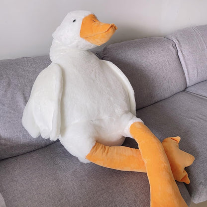 Big Fluffy Goose Stuffed Animal Toy