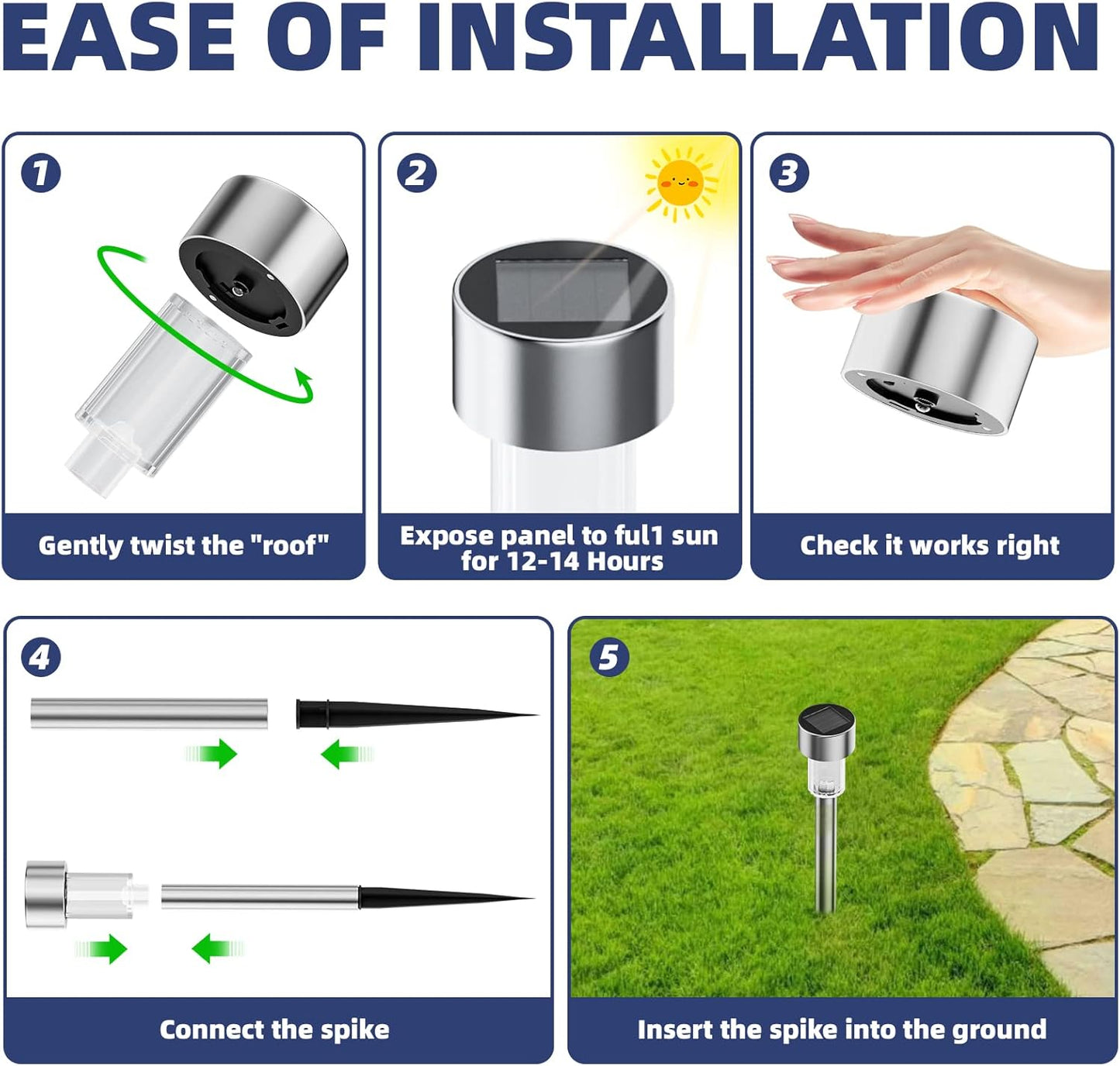 Bright Solar Powered Yard Lights