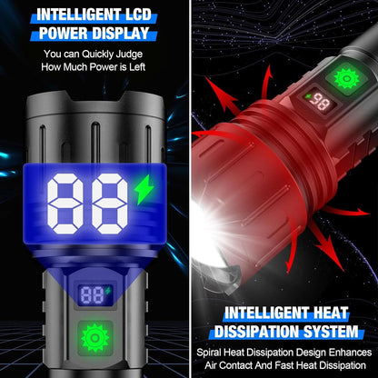 Bright X100 LED Flashlight with Power Bank