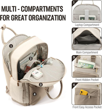 Waterproof 17-Inch Laptop Backpack with USB Charger