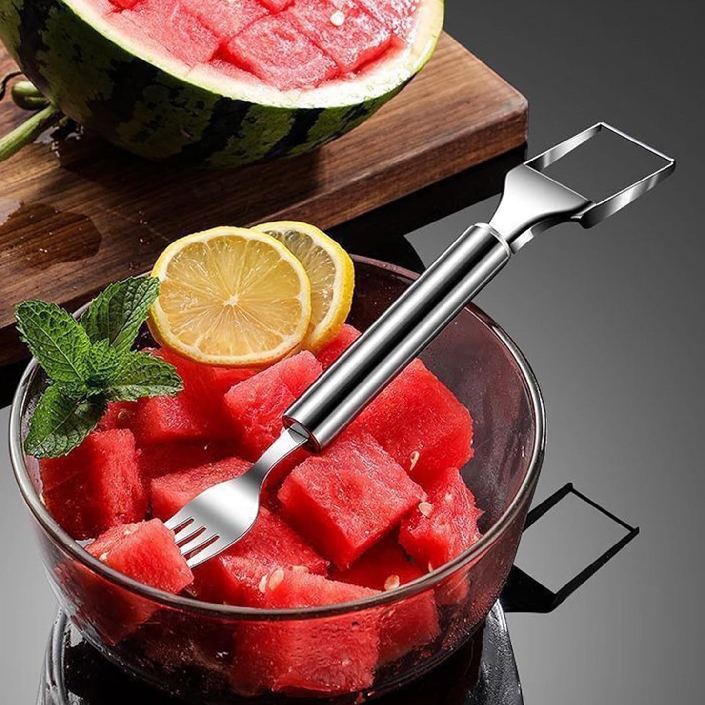 Easy Fruit Watermelon Cutter Fork Tool
