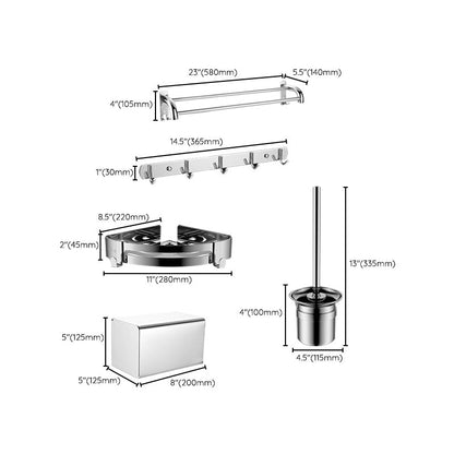 Modern Chrome Bathroom Accessory Set