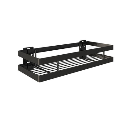 Modern 2-Tier Black Metal Bathroom Shelf Set