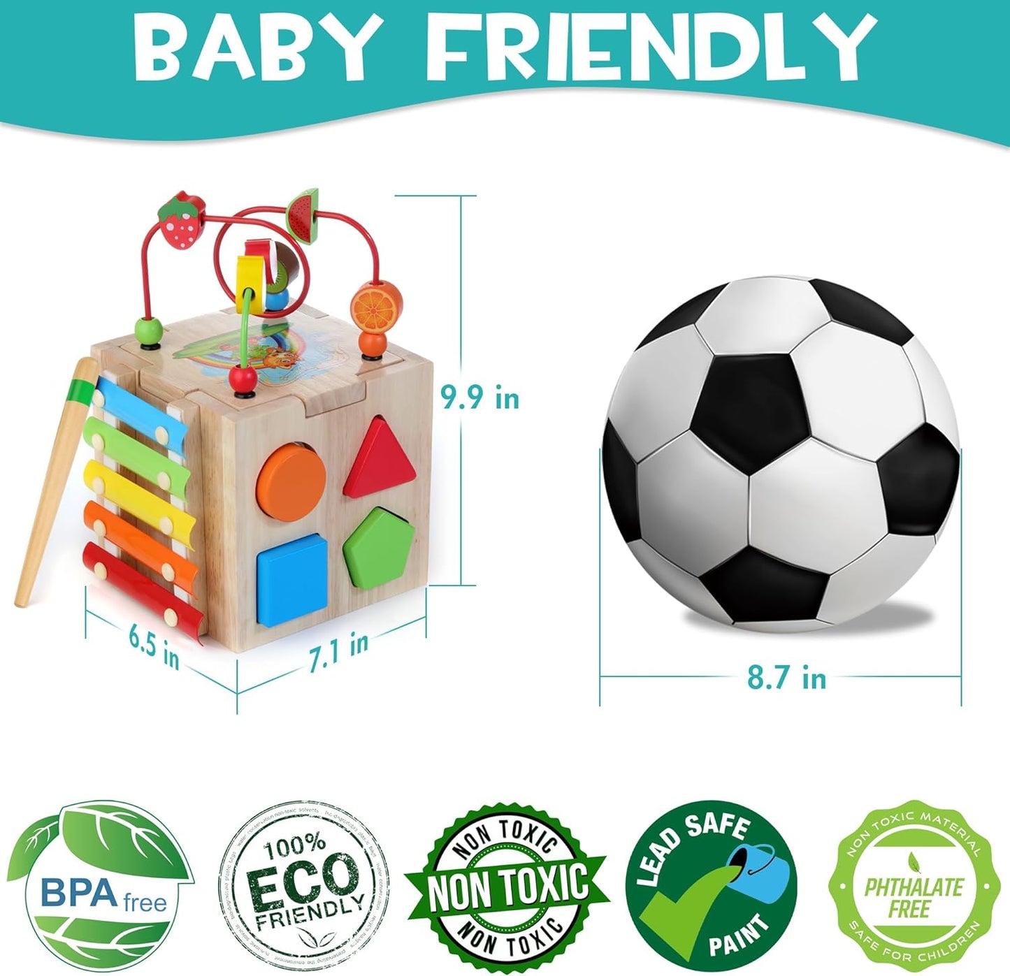 Colorful 8-in-1 Baby Play Cube