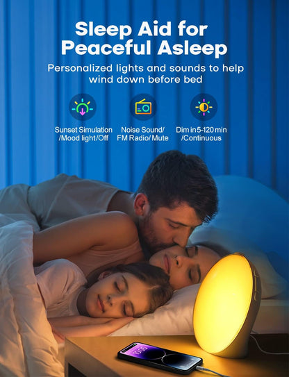 Wake Up Light Alarm Clock with Sunrise Simulation