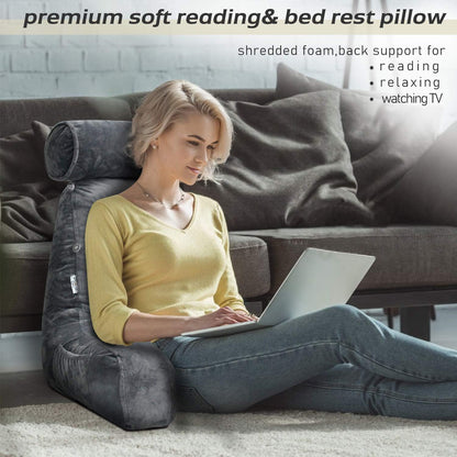 Comfortable Bedrest Pillow with Arms for Back Support