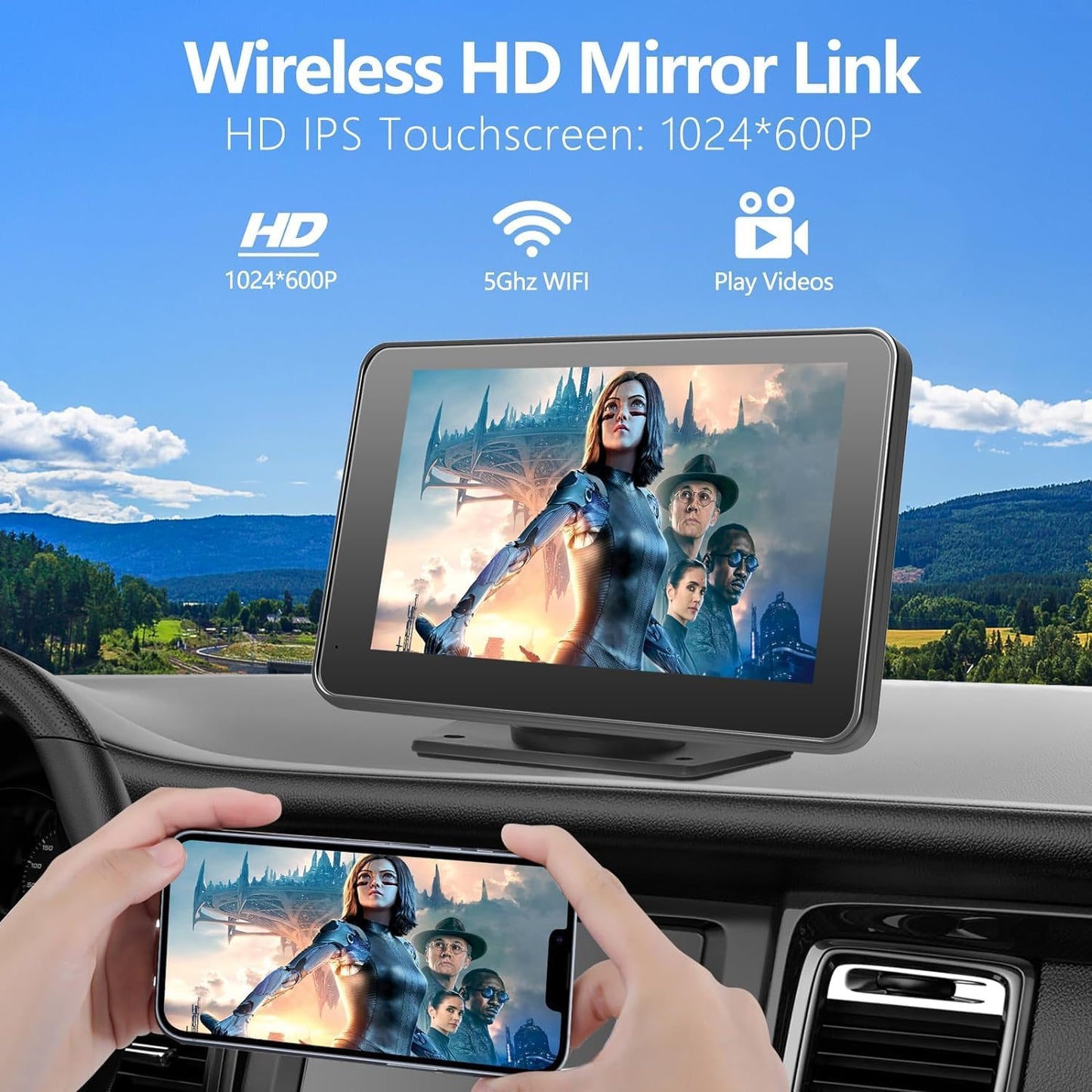 Universal 7 Touchscreen Car Radio with Bluetooth Connectivity