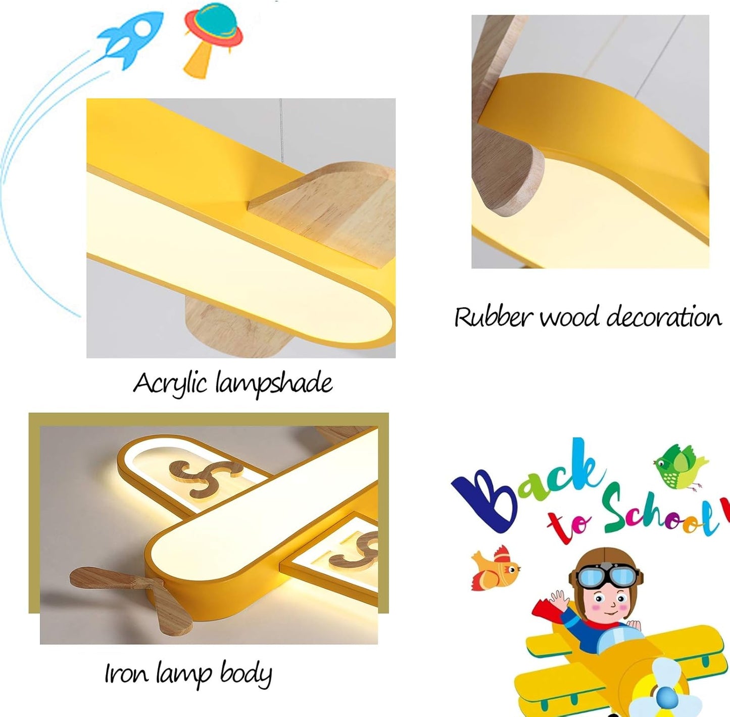 Colorful Kids Ceiling Light with Remote Control