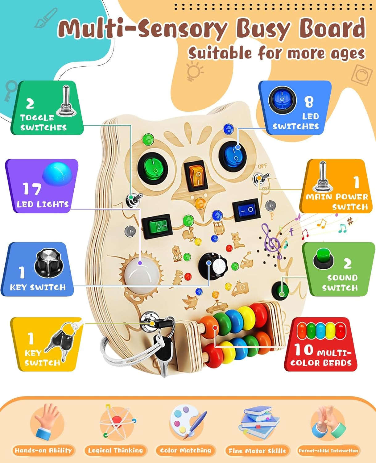 Fun Wooden LED Learning Table