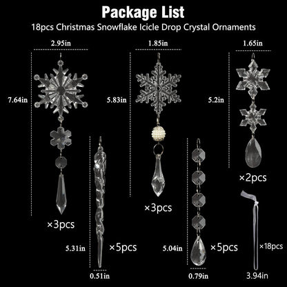 Sparkling Glass Holiday Ornament Set