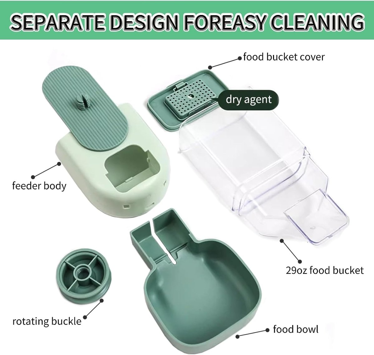 Easy Clean Rabbit Feeder and Water Dispenser Set