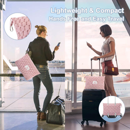 Portable Travel Blanket with Pillow Case and Bag