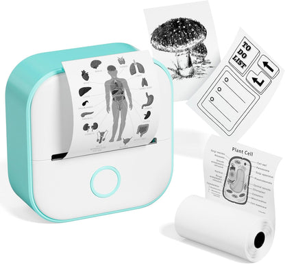 Portable Mini Mobile Printer with Free Paper Roll