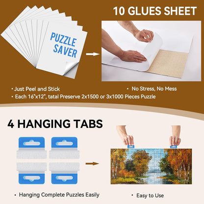 Wooden Puzzle Table with Storage
