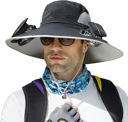 Cooling Sun Hat with Solar Fan - Fesara