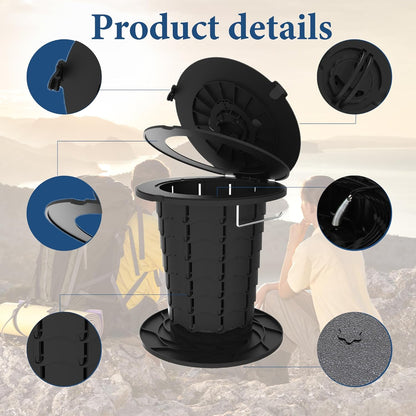 Compact Portable Camping Toilet with Adjustable Seat